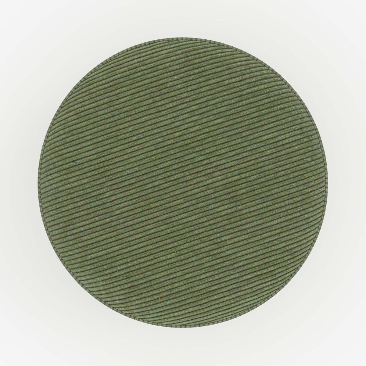 Rendez vous déco Pouf rond en velours côtelé beige - Lily