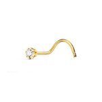 L'ATELIER D'AZUR Piercing Or Jaune 18 Carats 750/000 et Zirconium - Nez