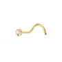 Voir la diapositive 1 : L'ATELIER D'AZUR Piercing Or Jaune 18 Carats 750/000 et Zirconium - Nez
