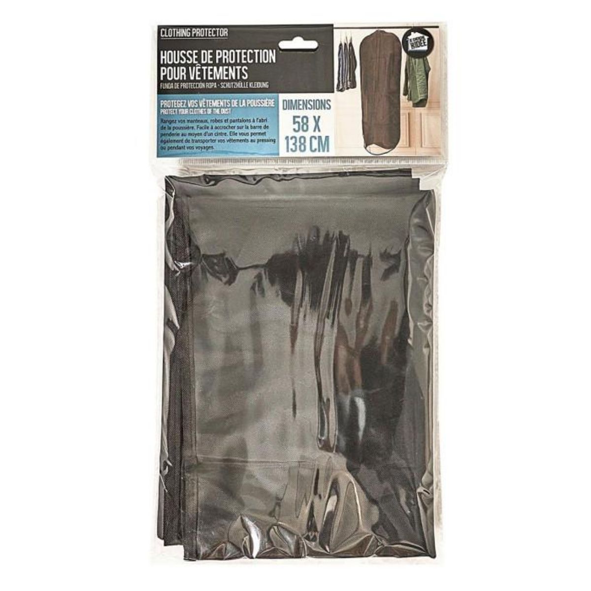 Paris Prix Housse de Protection  Vêtements  138cm Noir