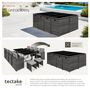 Voir la diapositive 4 : tectake Salon de jardin pour 8 à 10 personnes gris/gris clair