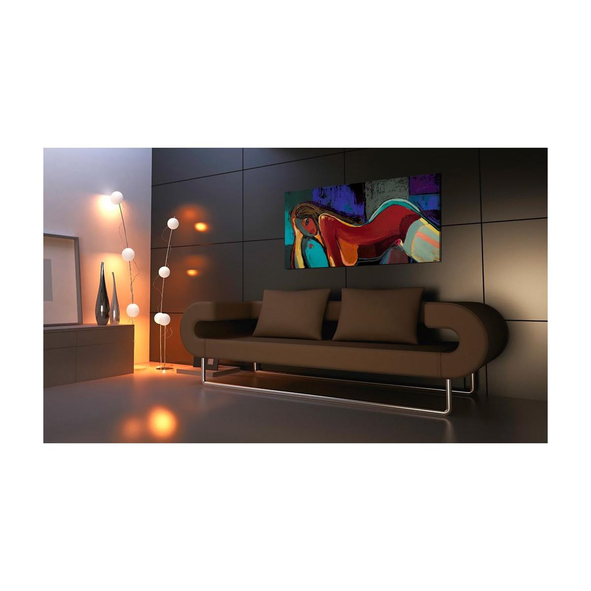 Voir la diapositive 2 : Paris Prix Tableau peint à la main  sieste  60x120cm