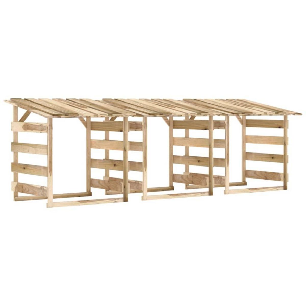 VIDAXL Pergolas avec toits 3 pcs 100x90x100 cm Bois de pin impregne
