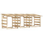 Voir la diapositive 2 : VIDAXL Pergolas avec toits 3 pcs 100x90x100 cm Bois de pin impregne