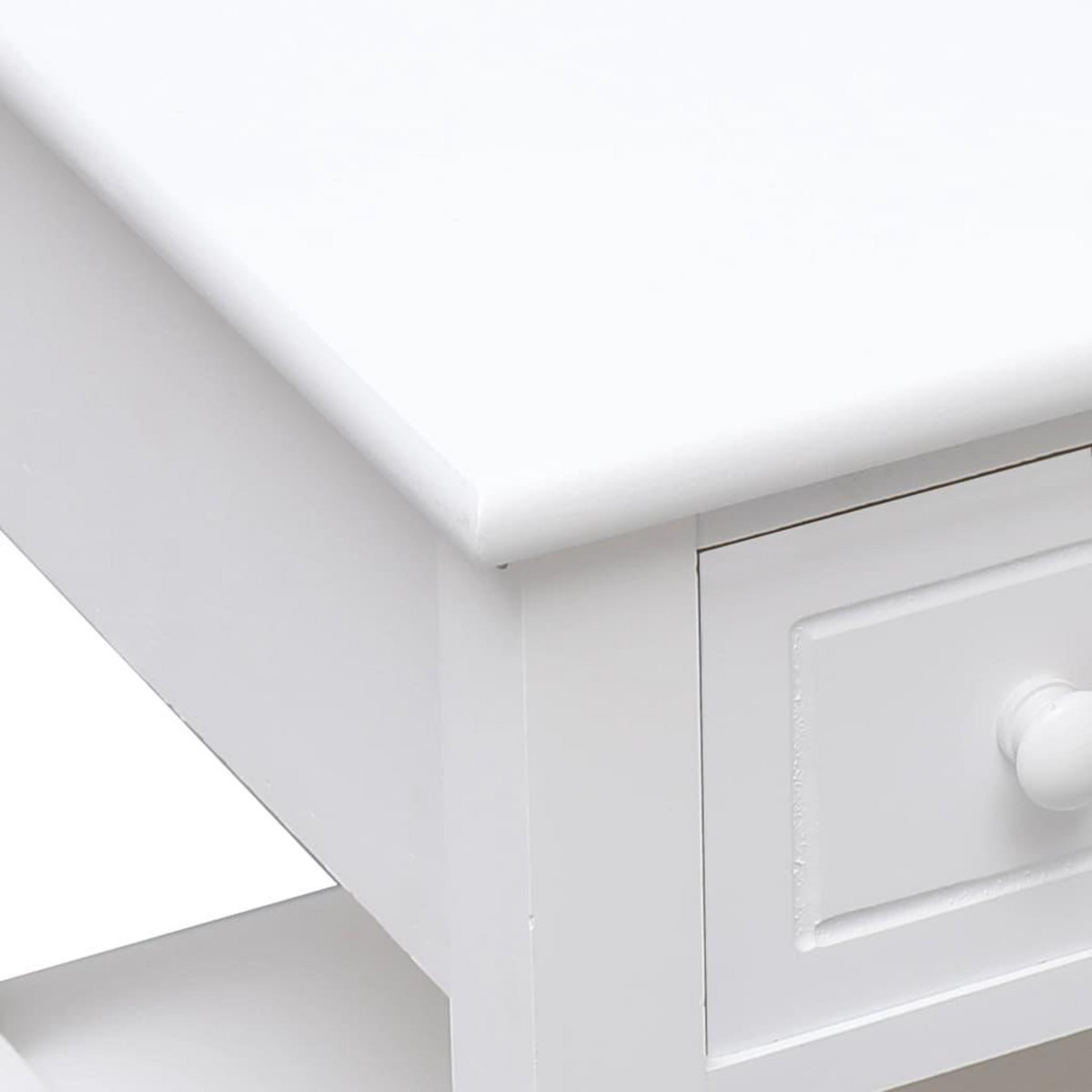 VIDAXL Table d'appoint Blanc 40x40x40 cm Bois de Paulownia