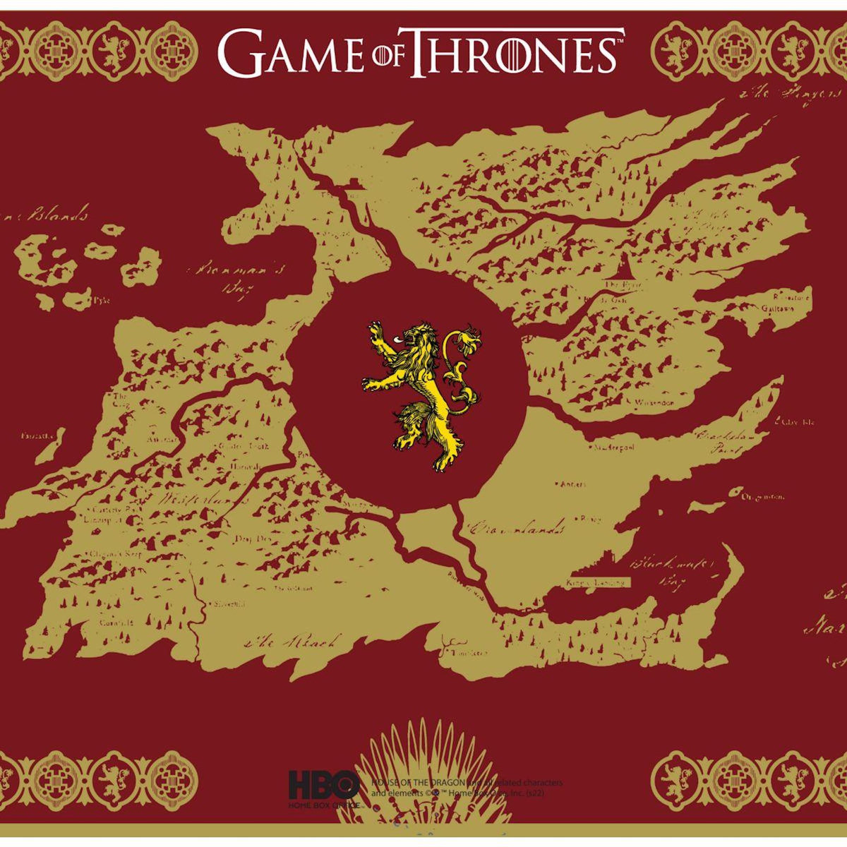 LEXIP Tapis de souris GAME OF THRONES LANNISTER XXL