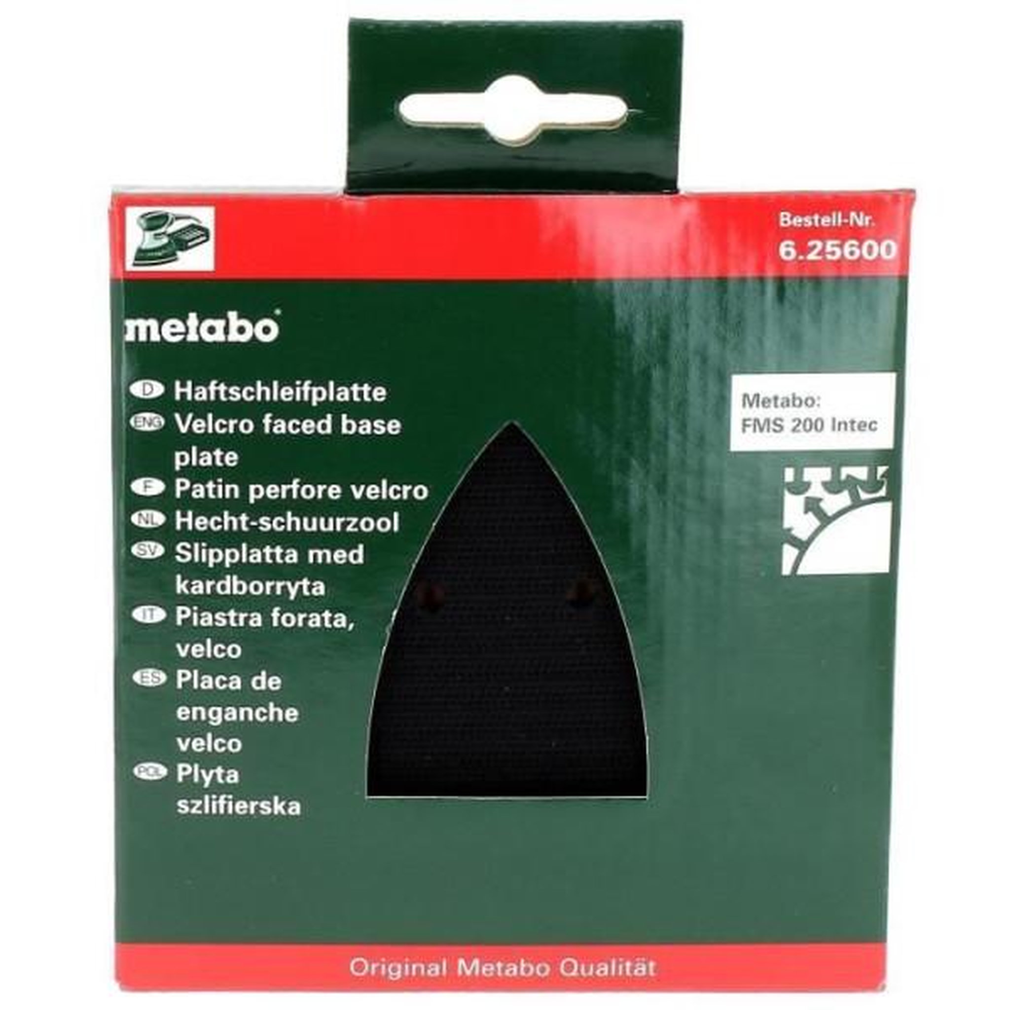 Voir la diapositive 4 : METABO Patin perforé a agrippage Velcro FMS 200 Intec pour ponceuse - METABO - Dimensions 145x18x15 - Gris