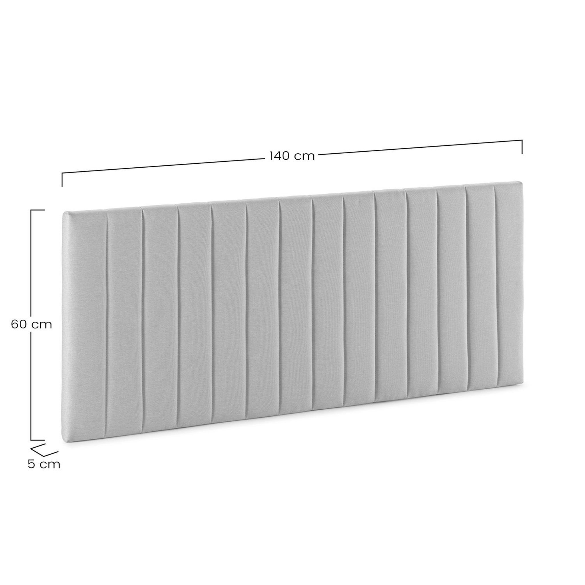 Voir la diapositive 6 : VS VENTA-STOCK Tête de lit tapissée Eris 140x60 cm Gris foncé