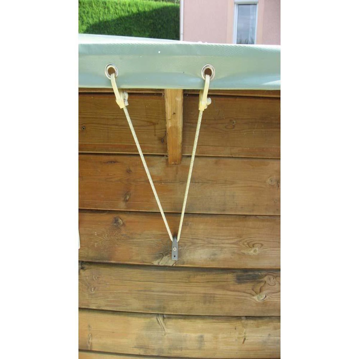 Habitat et Jardin Bâche à barres  Coverwood  pour piscine Florida  - hors sol - bleu