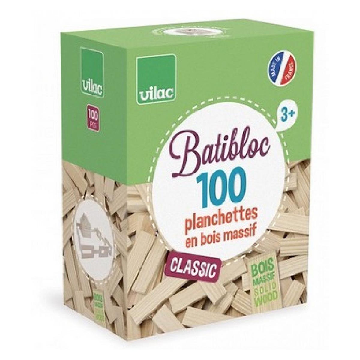 Vilac Batibloc classic 100 planchettes en bois