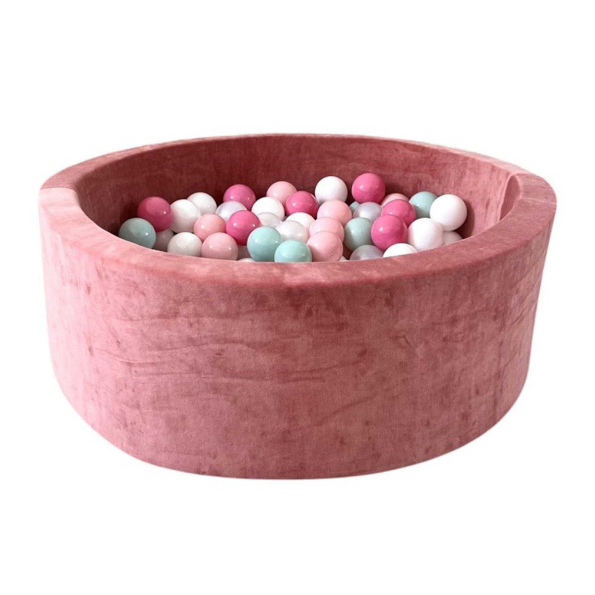 MONIO FOR KIDS Piscine à balles en velours 90 cm rose + 200 balles