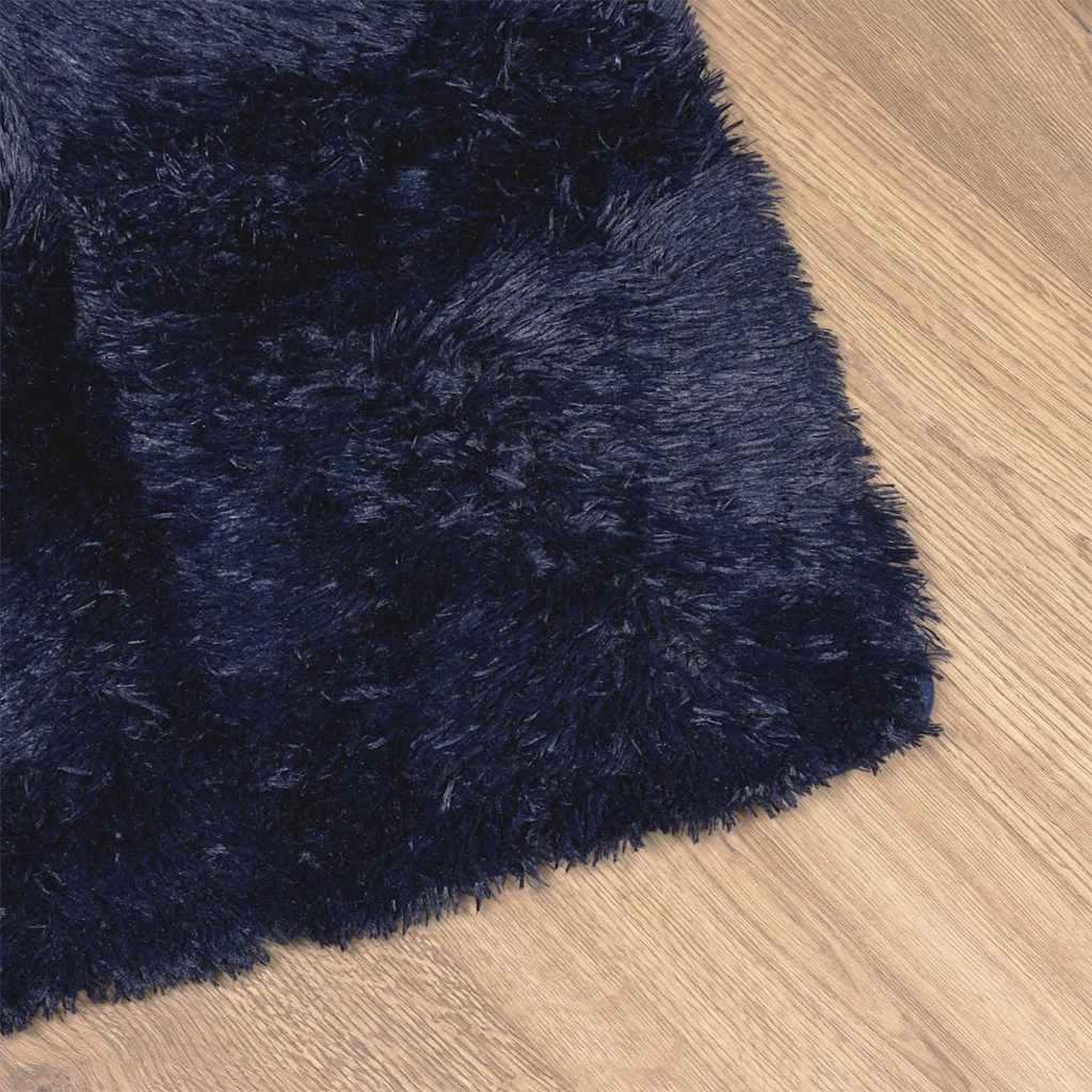 Voir la diapositive 4 : VIDAXL Tapis shaggy a poils longs NAVARRA bleu marine 240x240 cm