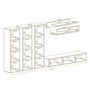 Voir la diapositive 6 : Paris Prix Meuble TV Mural Design  Fly IV  310cm Noir