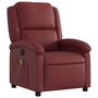 Voir la diapositive 4 : VIDAXL Fauteuil de massage inclinable electrique rouge bordeaux