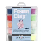 CREATIV COMPANY Set 10 pâtes à modeler Foam Clay - Pailleté 35 g
