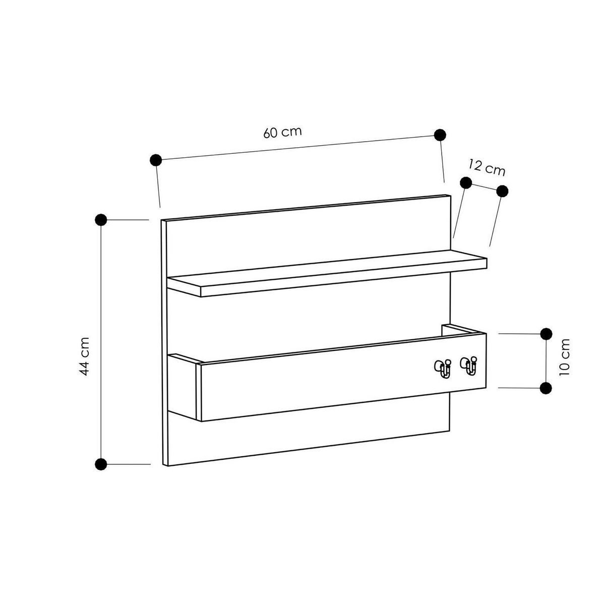 TOILINUX Portemanteau Tika - Moka