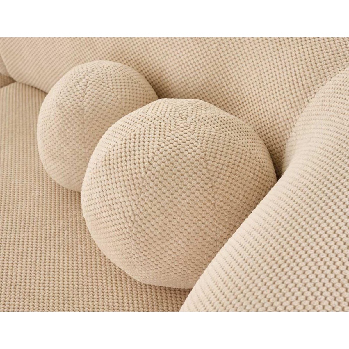 LISA DESIGN Charles - canapé droit 3 places en velours texturé