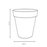 Eda Pot de fleurs rond en plastique Toscane vert laurier - Ø 60 cm - Eda