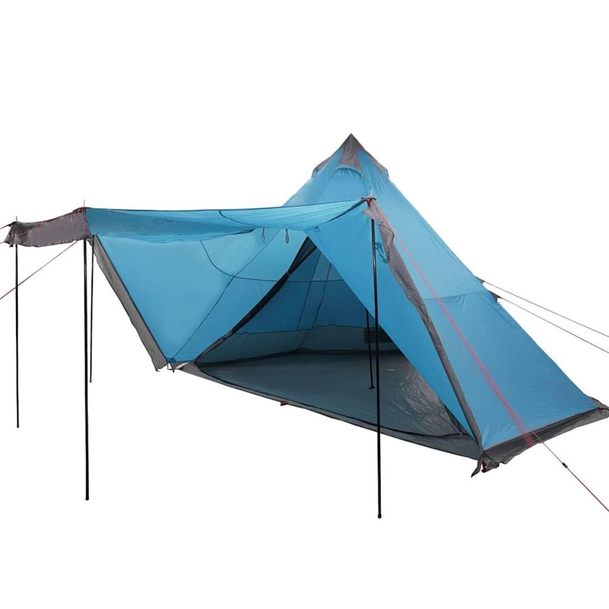 VIDAXL Tente familiale tipi 6 personnes bleu impermeable