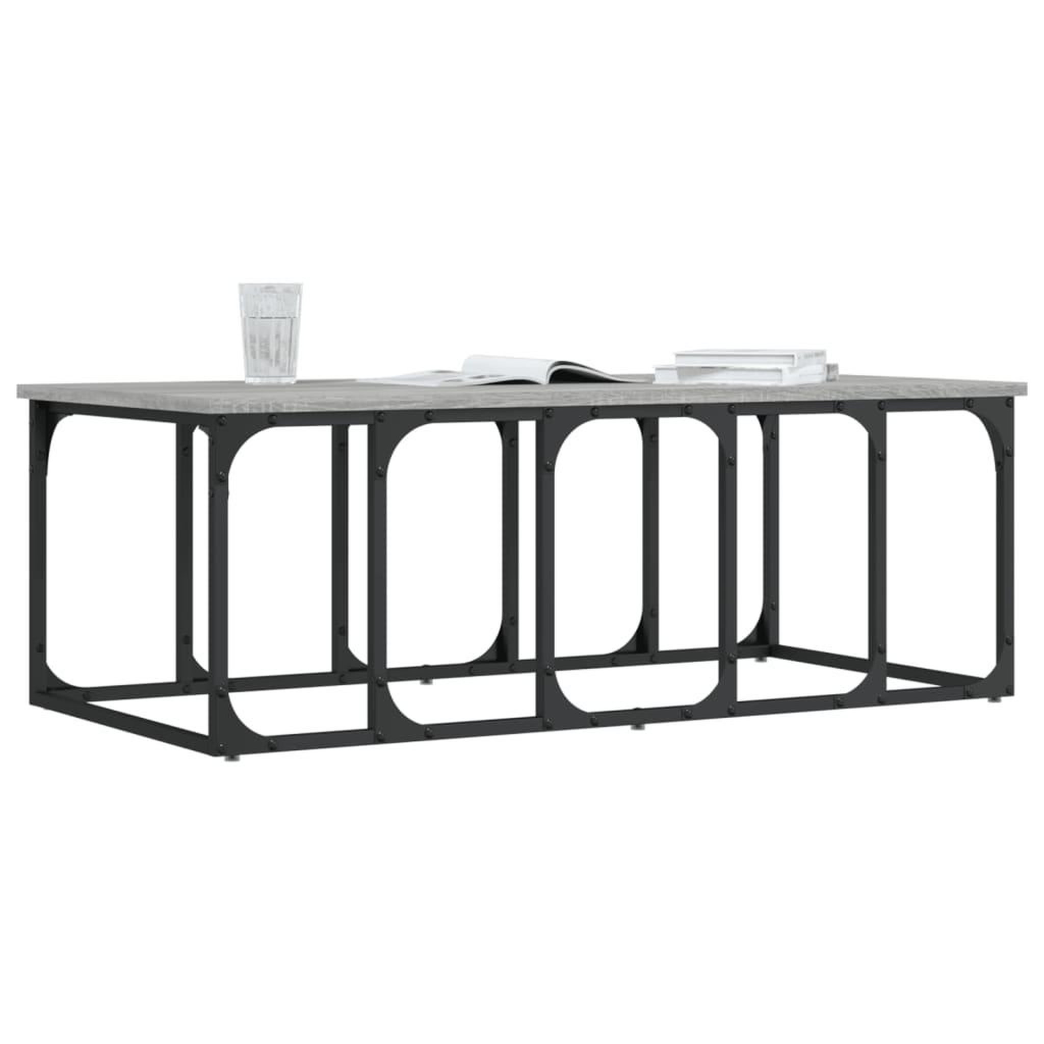 Voir la diapositive 3 : VIDAXL Table basse sonoma gris 100x50x35,5 cm bois d'ingenierie