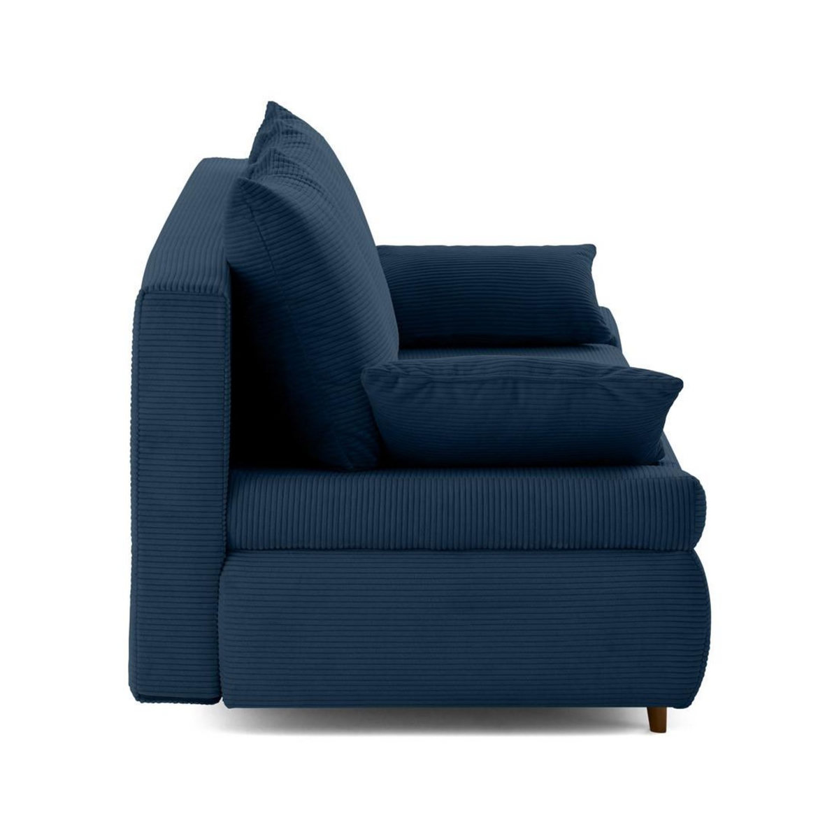 BEST MOBILIER Larson - canapé droit 3 places convertible avec coffre en velours côtelé