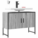 VIDAXL Armoire lavabo de salle de bain sonoma gris bois d'ingenierie
