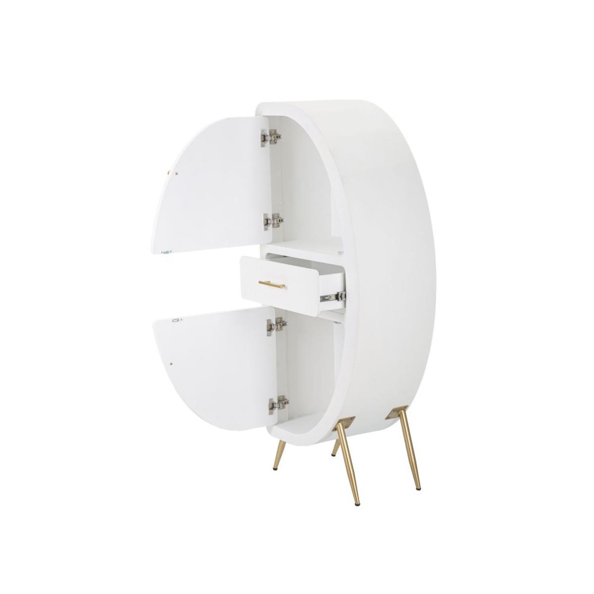 Voir la diapositive 3 : Paris Prix Armoire 2 portes design  venus  133cm blanc & or