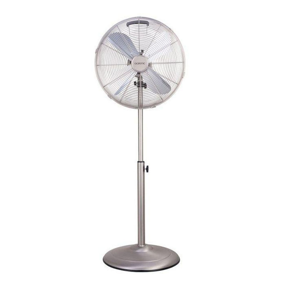 OCEANIC Ventilateur sur pied 40 cm OCEANIC - 3 vitesses - Puissance 50 W - Hauteur réglable 90 a 125 cm - Pales en aluminium - Métal b