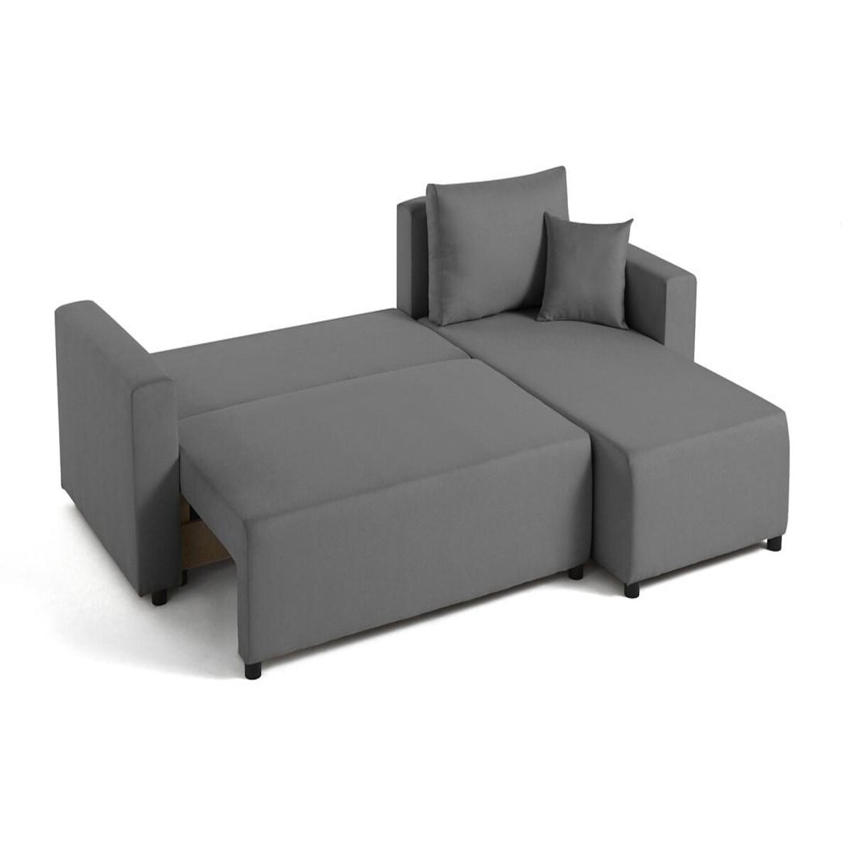 BEST MOBILIER Regala - canapé d'angle réversible - 4 places - convertible avec coffre - en tissu