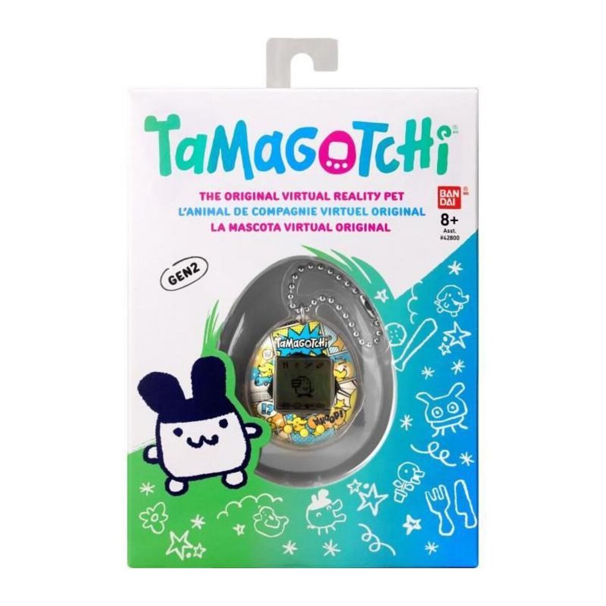 BANDAI Jouet électronique - BANDAI - Tamagotchi Original Pochitchi Comic Book - 42976, l'original des années 90 est de retour