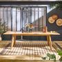 Voir la diapositive 2 : SWEEEK Table de jardin PALENA en bois d'acacia. 10 places. 275 x 100 x 75 cm