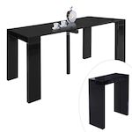 Habitat et Jardin Table repas extensible  Dina  - 200/40 x 94 x 75 cm -  Noir laqué