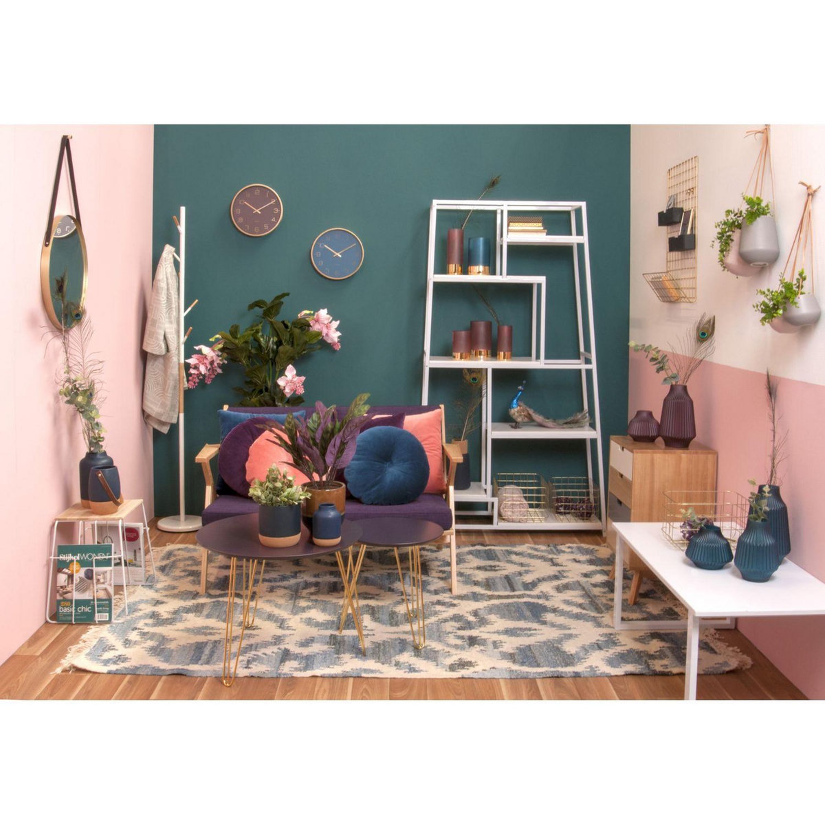 Leitmotiv Porte-manteau design bois Fushion