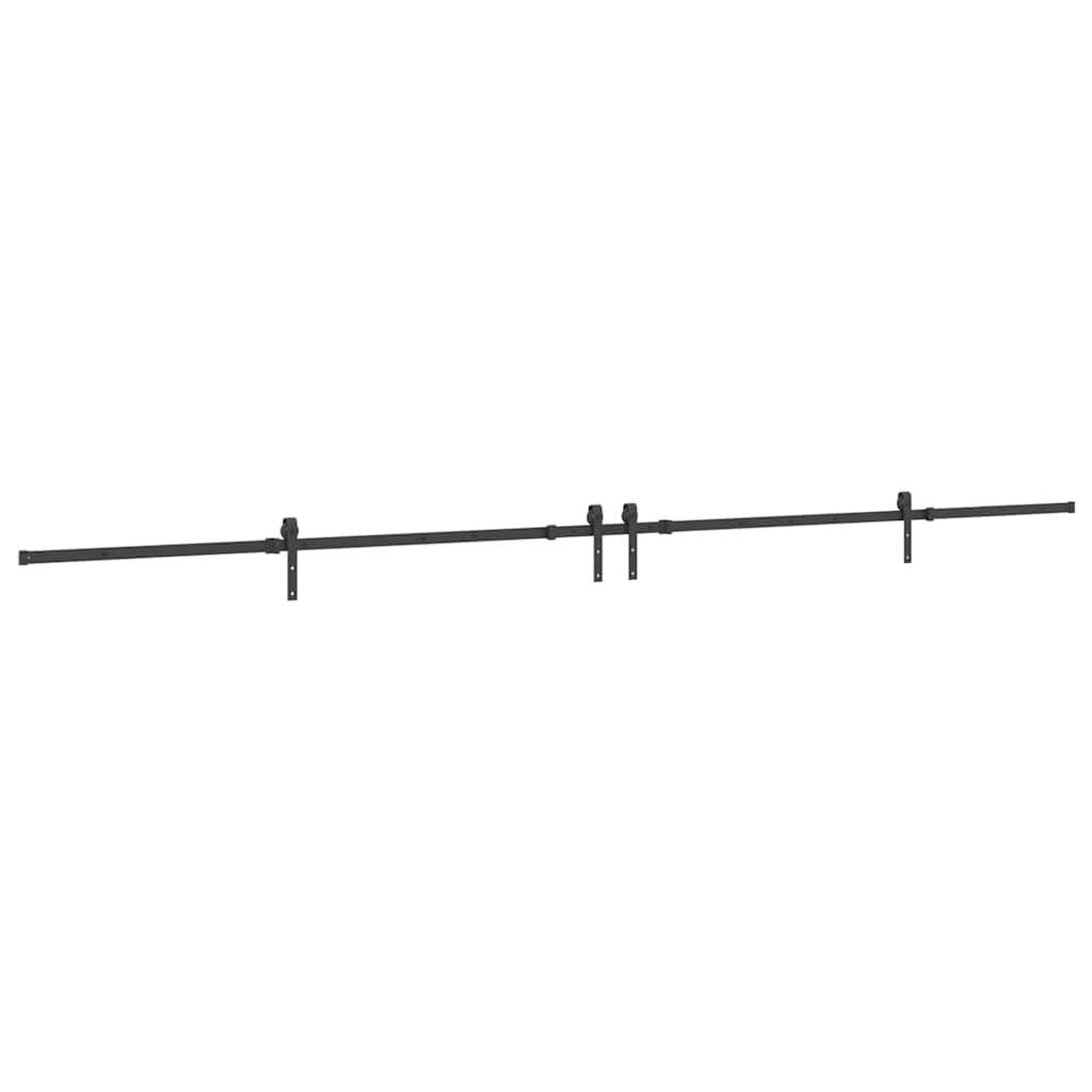 Voir la diapositive 2 : VIDAXL Kit de quincaillerie de porte coulissante 427 cm acier noir