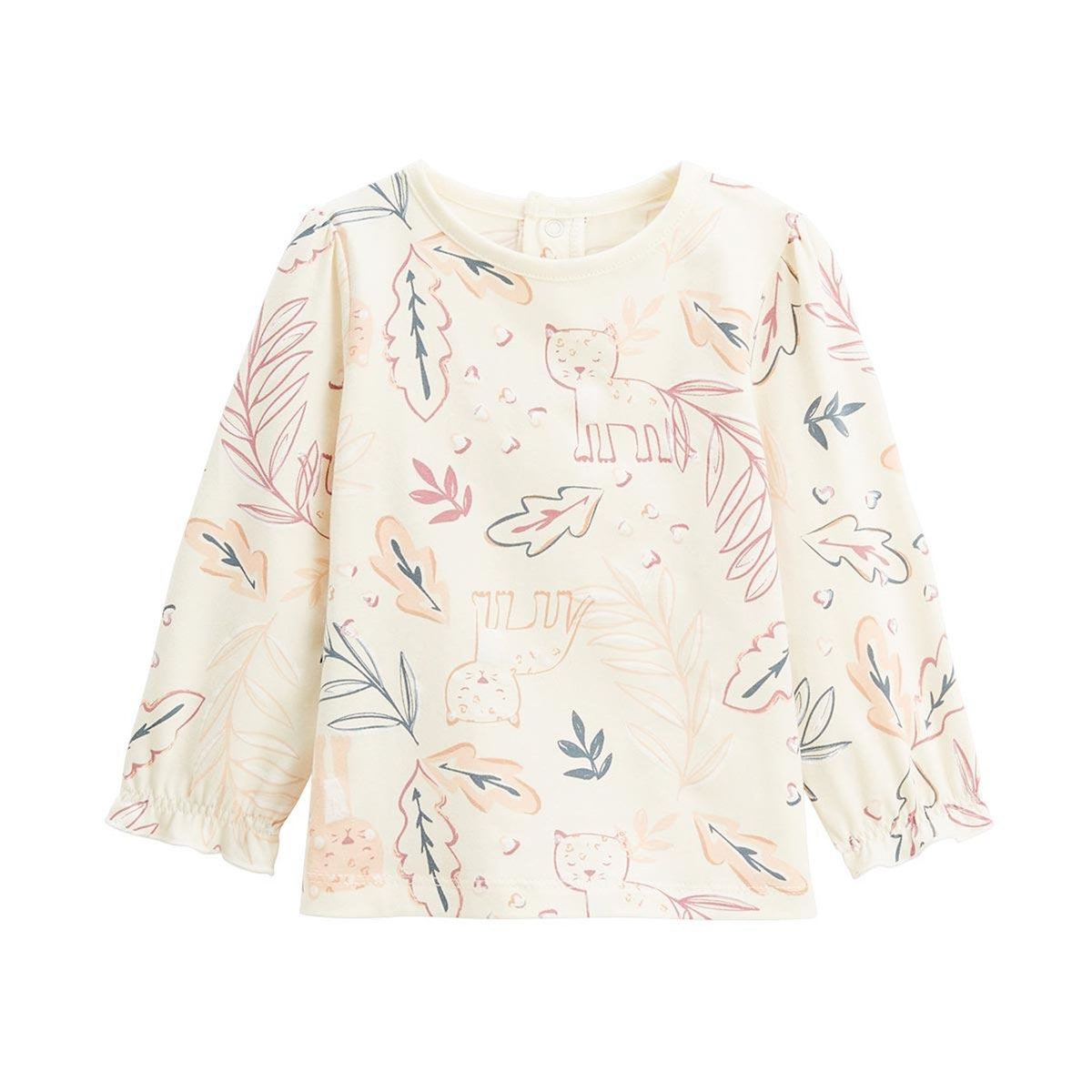 Petit Béguin Ensemble salopette bébé en molleton et t-shirt Matcha