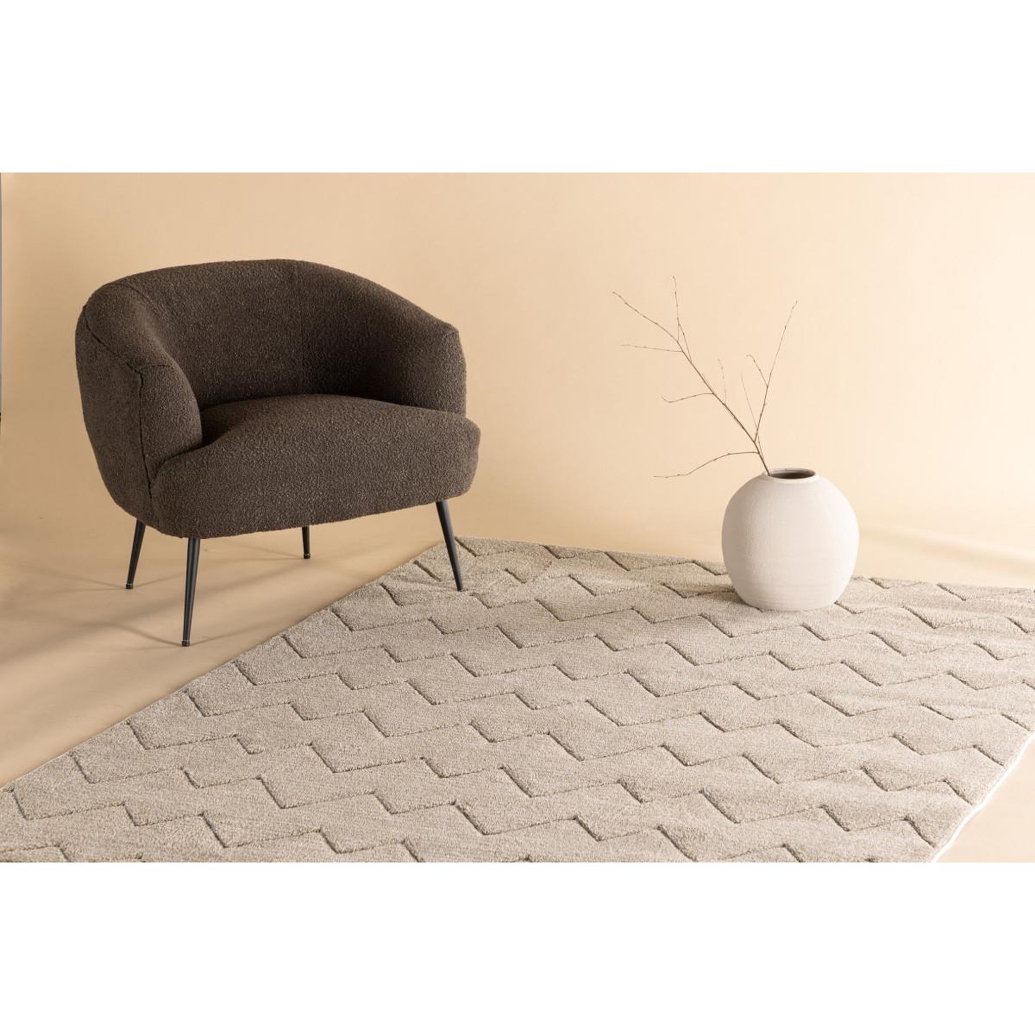 Voir la diapositive 4 : Paris Prix Tapis déco  fia  160x230cm marron