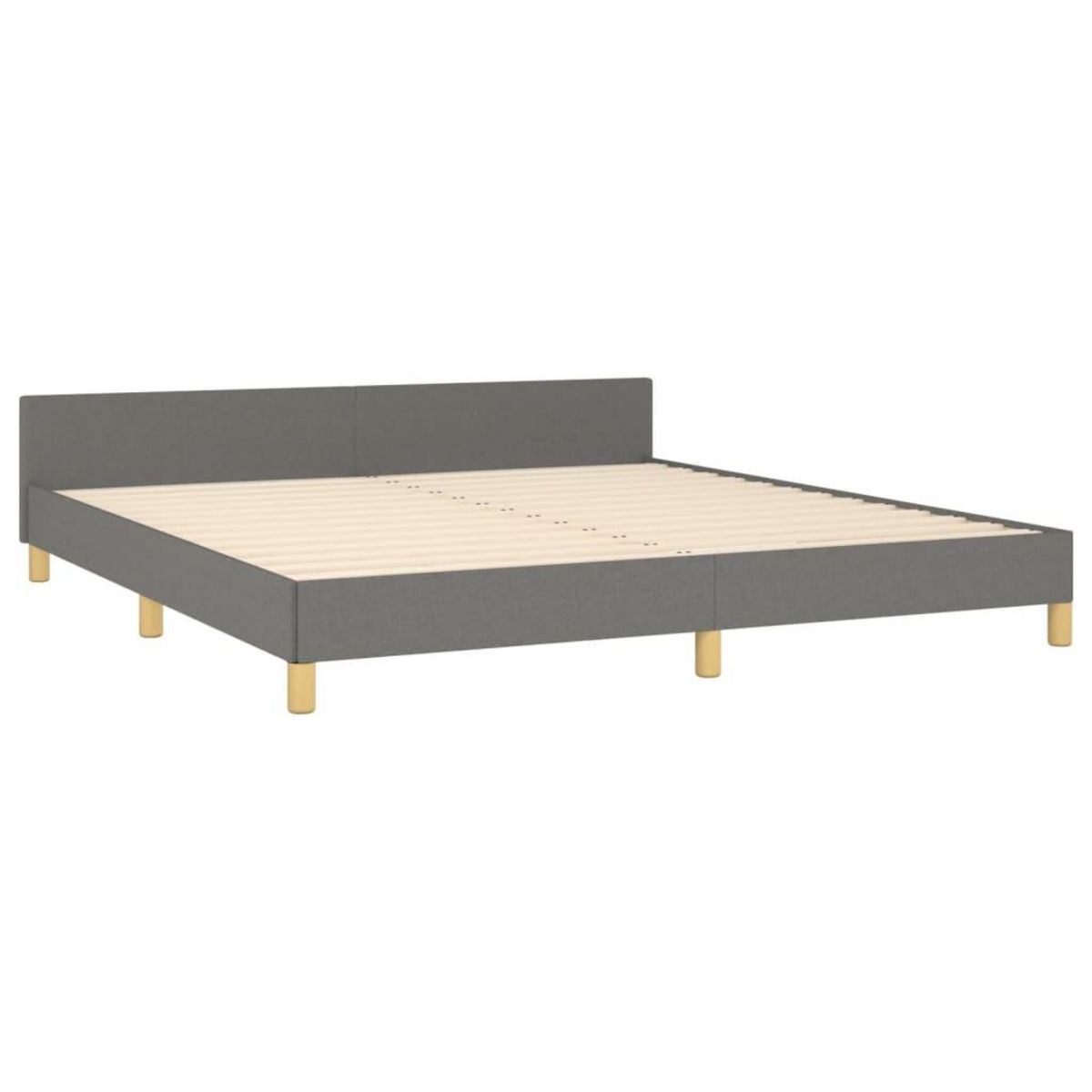 VIDAXL Cadre de lit sans matelas gris fonce 160x200 cm tissu