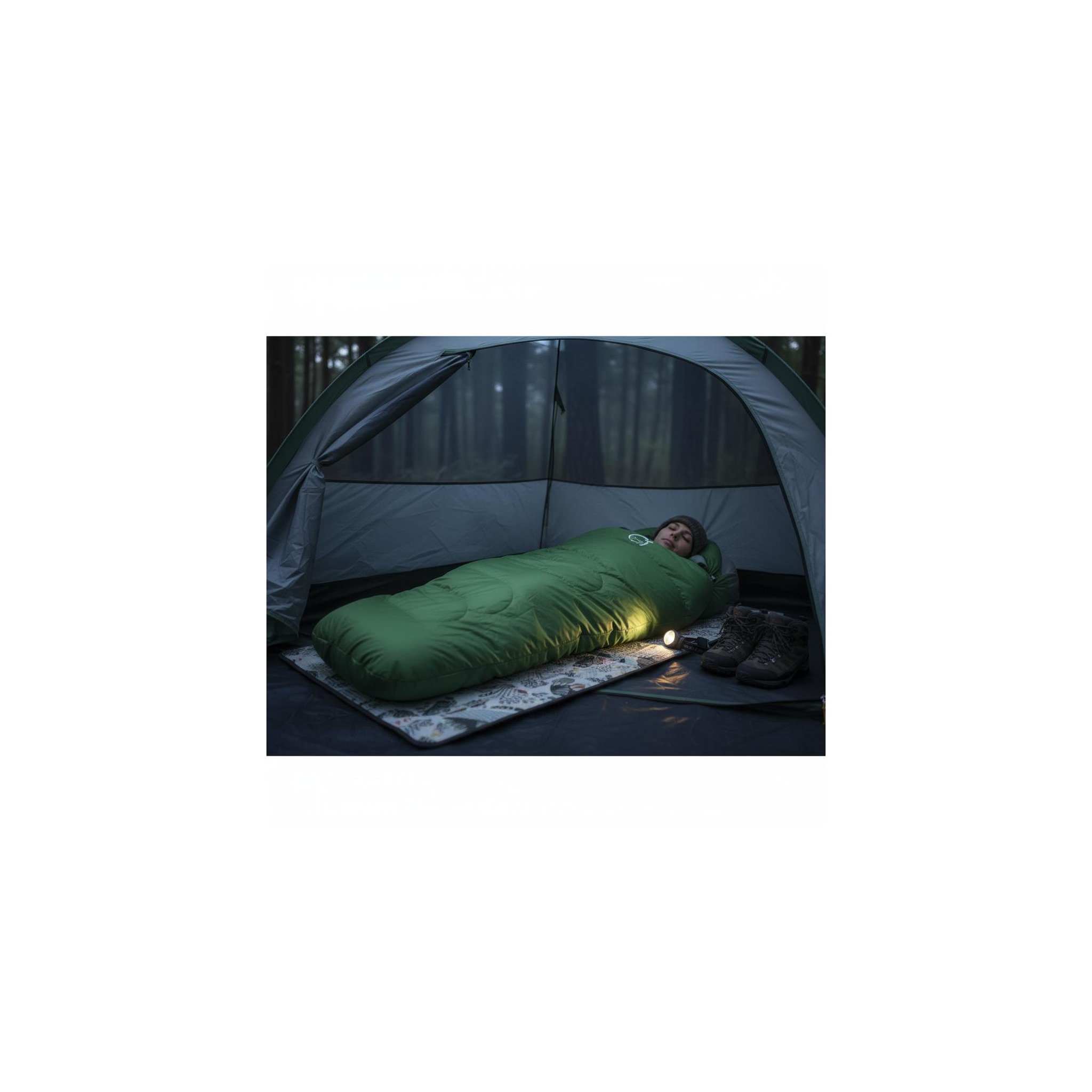 Voir la diapositive 5 : O'Camp Lot de 2 sacs de couchage de randonnée - O'Camp - Forme momie - Dimensions : 220 x 80 cm