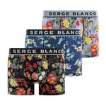 SERGE BLANCO Lot de 3 boxers subl homme. Coloris disponibles : Noir
