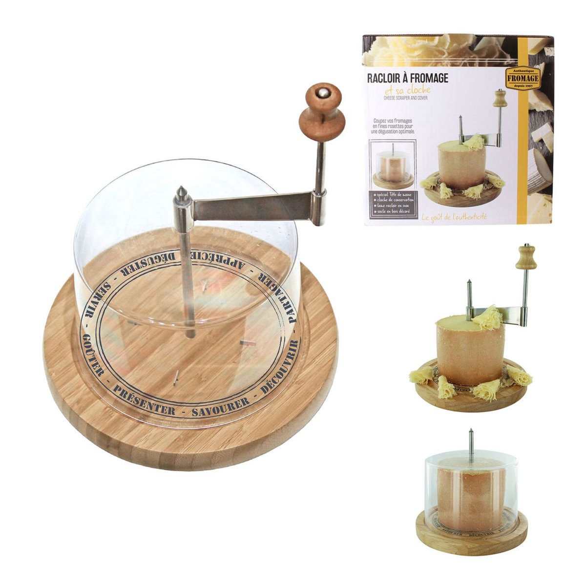 Racloir à fromage avec cloche 18cm