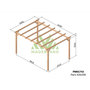 Voir la diapositive 2 : JARDIDECO Pergola massive en bois Paris 420 x 300 cm - Maderland