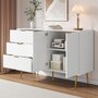 Voir la diapositive 2 : MERAX Buffet 2 porte(s) 3 tiroir(s) - 120 cm blanc mdf
