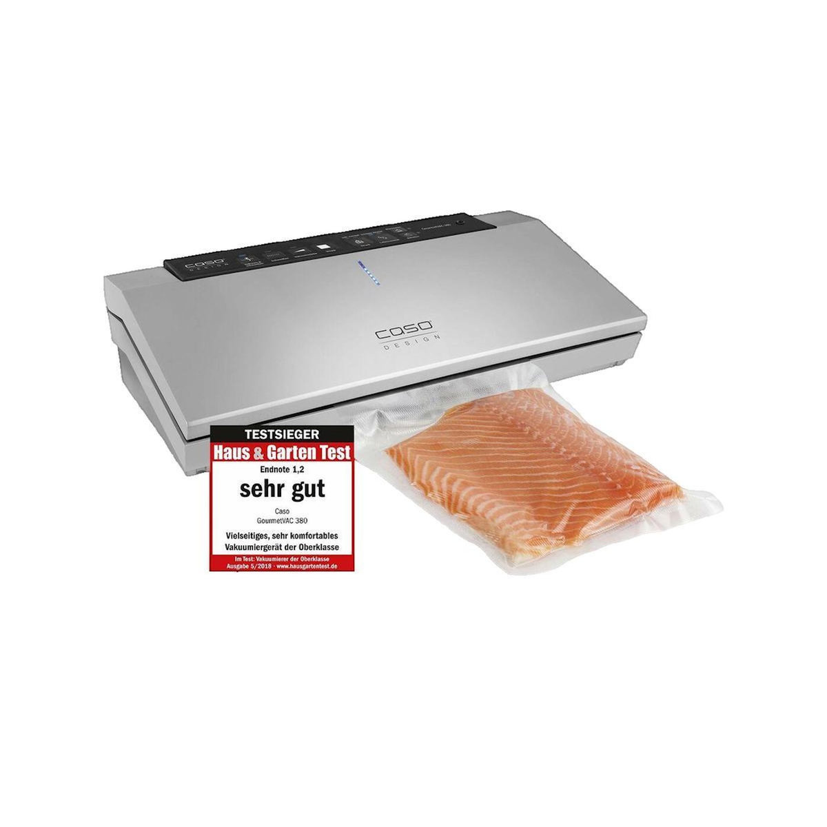 caso Machine à emballer sous vide Caso GourmetVAC 380 Noir et Argenté