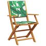 Voir la diapositive 3 : VIDAXL Chaises de jardin pliantes lot de 8 vert tissu et bois massif
