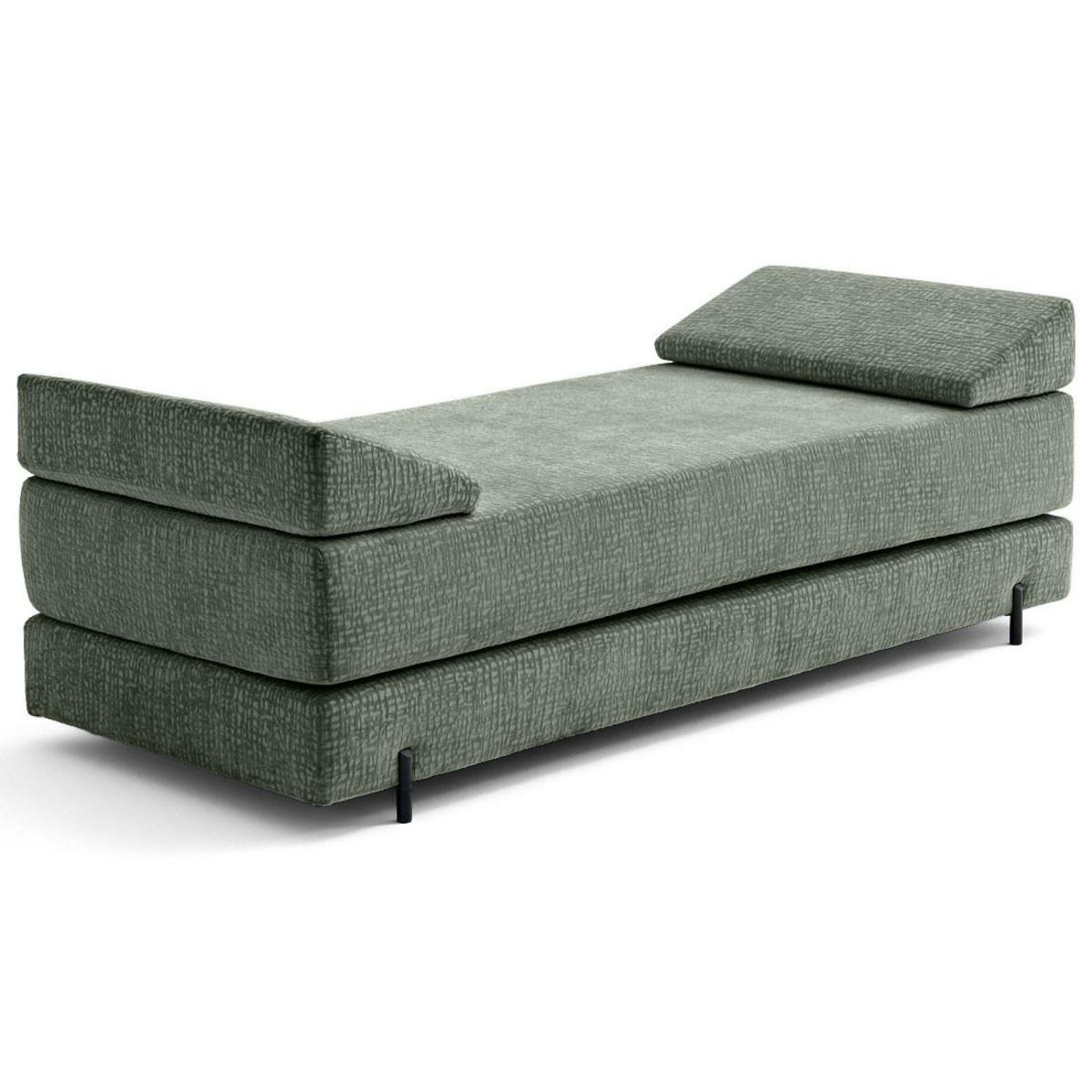 BEST MOBILIER Brescia - banquette 3 places convertible en tissu velours relief