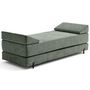 Voir la diapositive 4 : BEST MOBILIER Brescia - banquette 3 places convertible en tissu velours relief