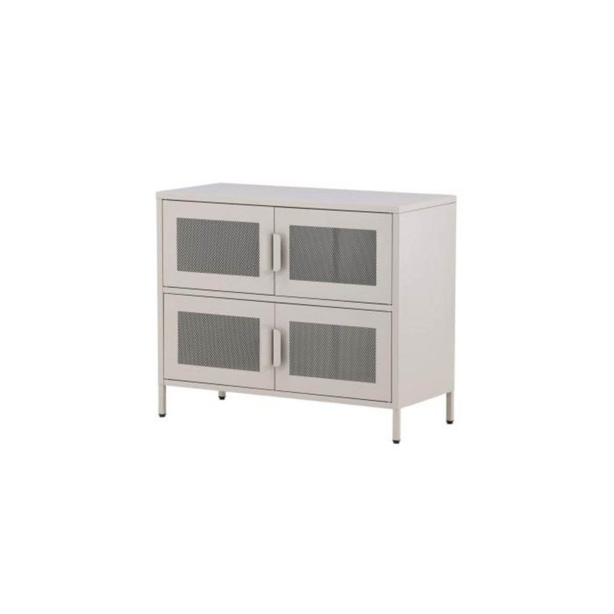 Paris Prix Buffet 4 Portes en Métal  Nett  90cm Beige