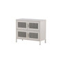 Voir la diapositive 4 : Paris Prix Buffet 4 Portes en Métal  Nett  90cm Beige