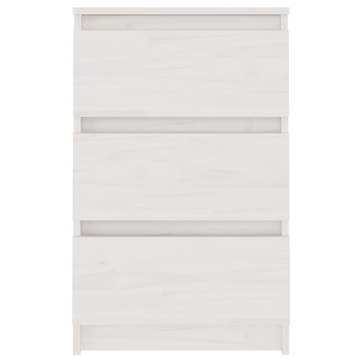 VIDAXL Table de chevet Blanc 40x29,5x64 cm Bois de pin solide