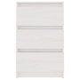 Voir la diapositive 4 : VIDAXL Table de chevet Blanc 40x29,5x64 cm Bois de pin solide